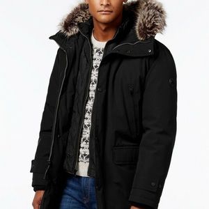 Michael Kors Hooded Bib Snorkel Parka, Black L